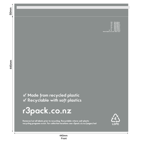 Recycled Courier Bag XL 440x445mm (pack of 100)