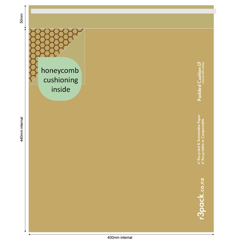 Soft-Cushioned Paper Courier Bag LF 400x440mm internal (pack of 50)