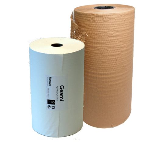 Ranpak Wrap 'n Go Die-cut Kraft Paper 268m expanded pack (1x roll diecut, 1x roll tissue) FSC®
